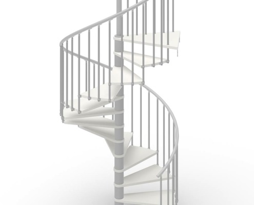 Phola-Spiral-staircase---Lacquered-White-and-silver-Steel