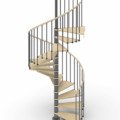 Phola Delux Spiral Staircase---Dark-Grey-Steel---Natural-varnish