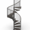 Phola Delux Spiral Staircase--Dark-Grey-Steel---Wenge-stain