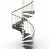 Phola Delux Spiral Staircase---White-Steel---Wenge-stain