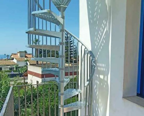 Exterior Zink Spiral Staircase