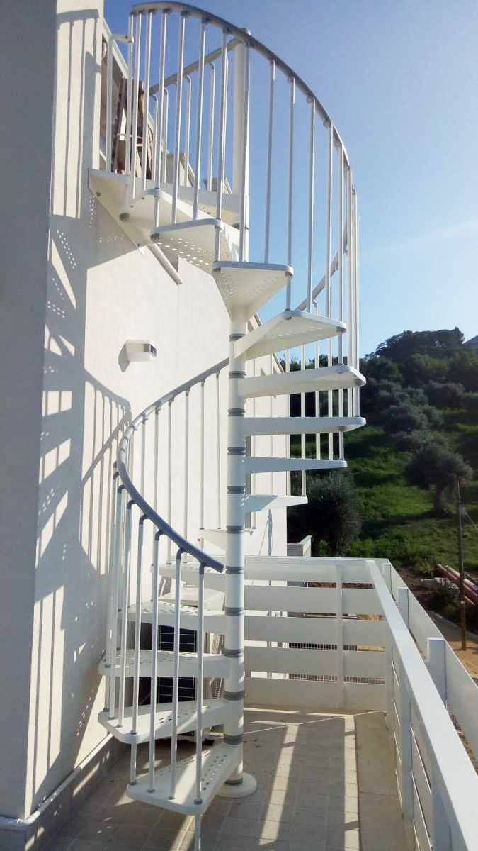 Exterior Zink Spiral Staircase