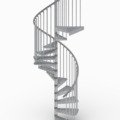 Exterior Zink Spiral Staircase galvanised