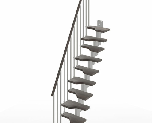 Mini_Stair-Rectilinear-Shape-(Straight)-11-Steps_Wenge-23_Silver-Grey