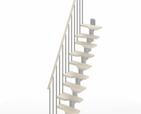 Mini_Stair-Rectilinear-Shape-(Straight)-11-Steps_White-84_Silver-Grey