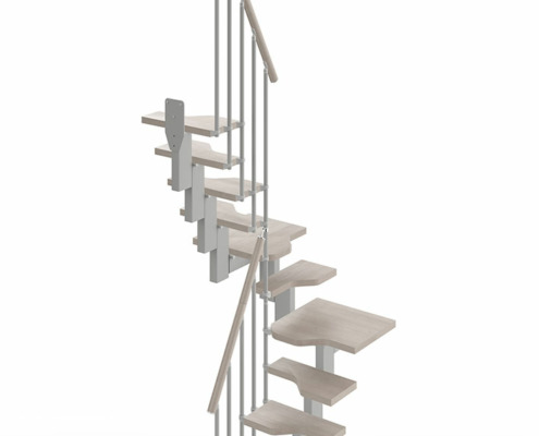 Mini_Stair-U-Shape-(2-turn)-11-Steps_Dove-87_Silver-Grey