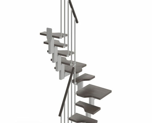 Mini_Stair-U-Shape-(2-turn)-11-Steps_Wenge-23_Silver-Grey