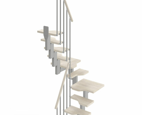 Mini_Stair-U-Shape-(2-turn)-11-Steps_White-84_Silver-Grey